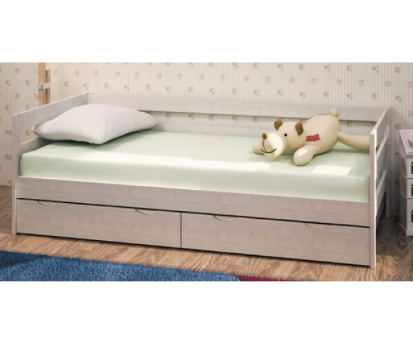 Кровать детская Массив с ящиками 900*1900 выбеленная береза
