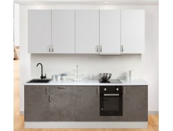 МН для кухни 2450 мм белый/бетон темный