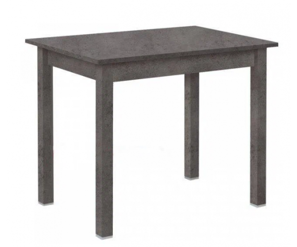 Стол обеденный прямая нога 600*900 бетон темный