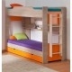Двухъярусная кровать 900*1900 шимо светлый/оранжевый