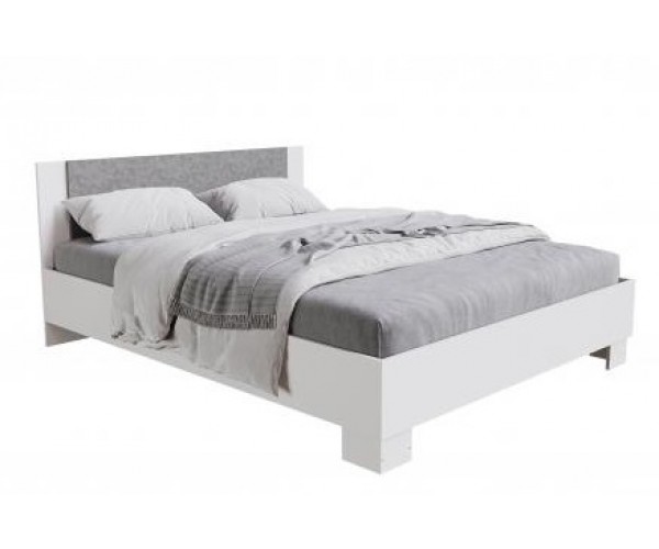 Кровать Nova 1,4 м  с настилом ЛДСП белый бетон