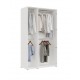 Шкаф для одежды распашной 1350 мм белый/сонома