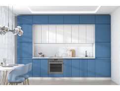 Кухня 2800 мм белая/синяя эмаль