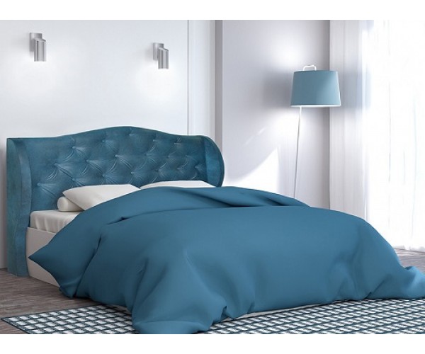 Кровать Классика настил ЛДСП 1,6  бодега белая/Night blue