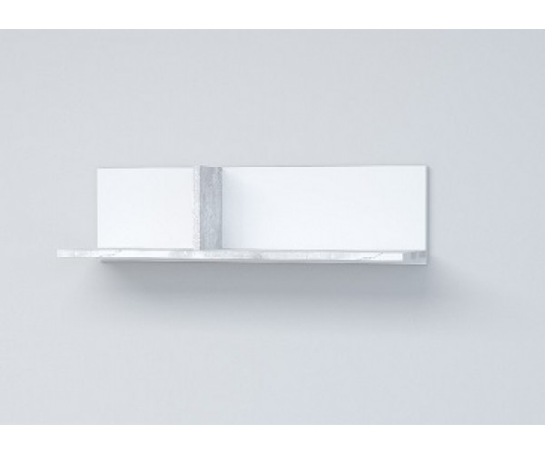 Полка ПЛ-1 белый глянец/ бетон светлый