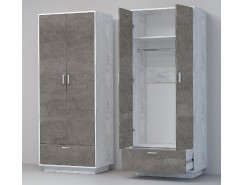 Шкаф Эго ШК-1 (ПД) бетон светлый/камень темный
