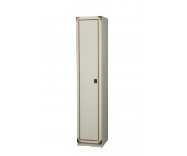 Шкаф для одежды Севилья-1 белый/профиль канат золотой