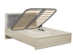 Кровать Сохо 32.26-02 с под. механизмом 1600 бетон пайн белый/ бетон пайн патина