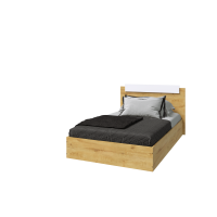 Односпальная кровать 900*2000 мм дуб вотан/белый гладкий