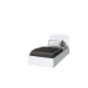 Полутораспальная кровать 1200*2000 мм белый гладкий