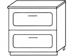 Модуль Агава Н800-2Я стол с ящиками