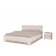 Спальня АНТ (кровать 1,6 м б/м б/о+2 тумбы+шкаф) сонома/белый софт