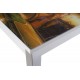 Стол обеденный Лугано со стеклом фотопечать Рим